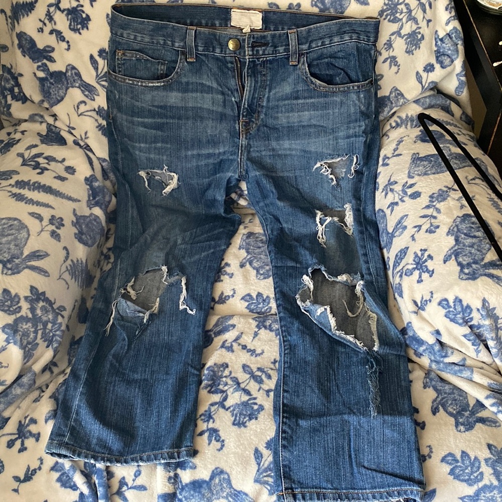 Blue ripped jeans!